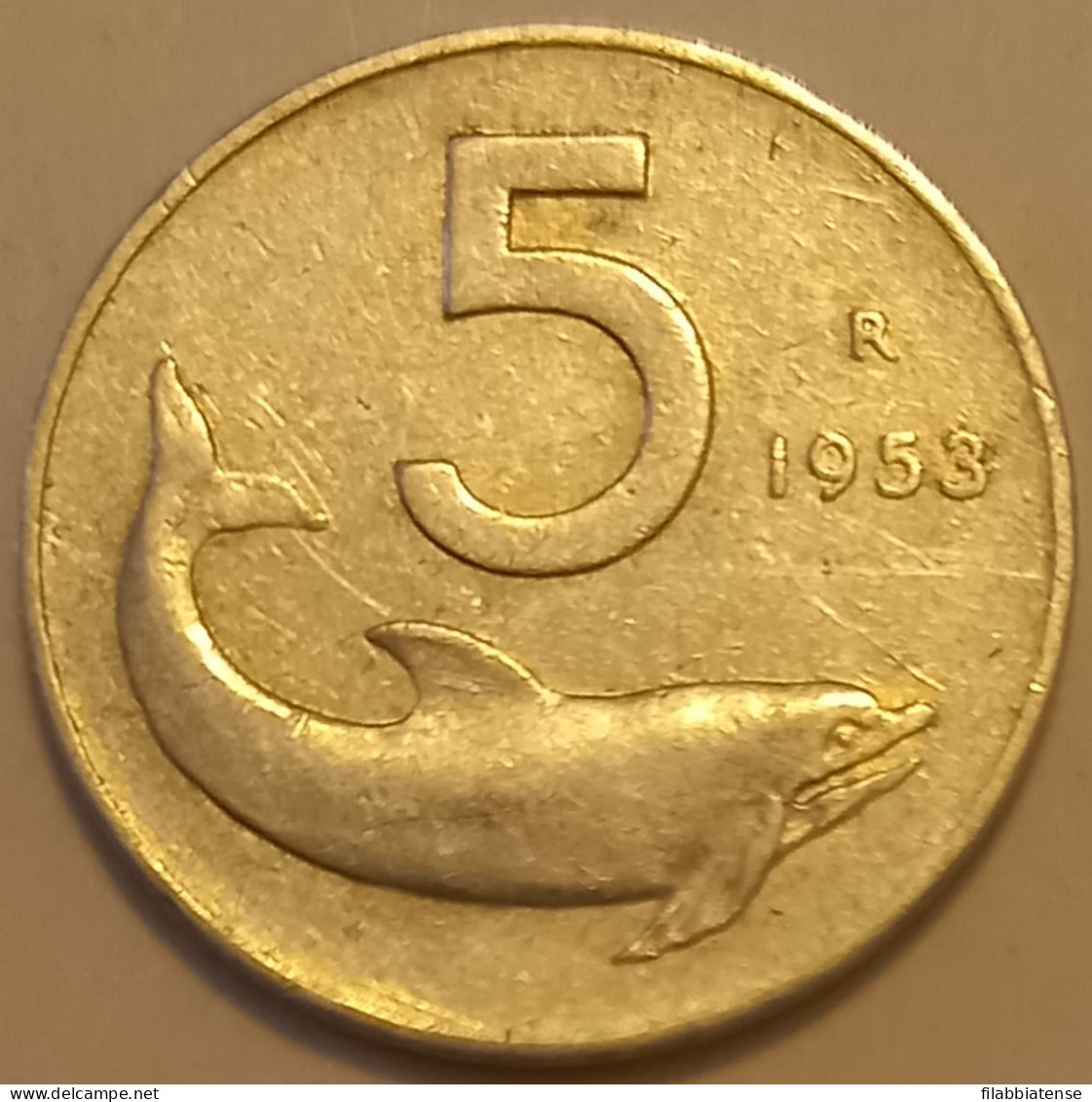 1953 - Italia 5 Lire   ----- - 5 Liras