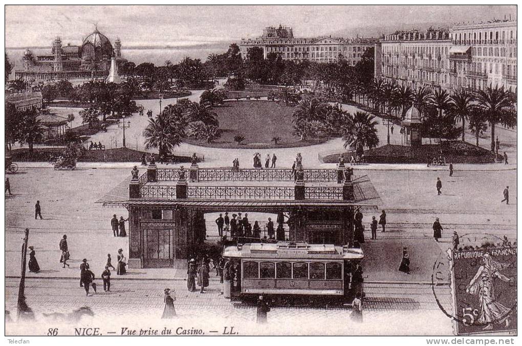 REPRODUCTION CPA 06 NICE CASINO TRAMWAY - Transport Urbain - Auto, Autobus Et Tramway