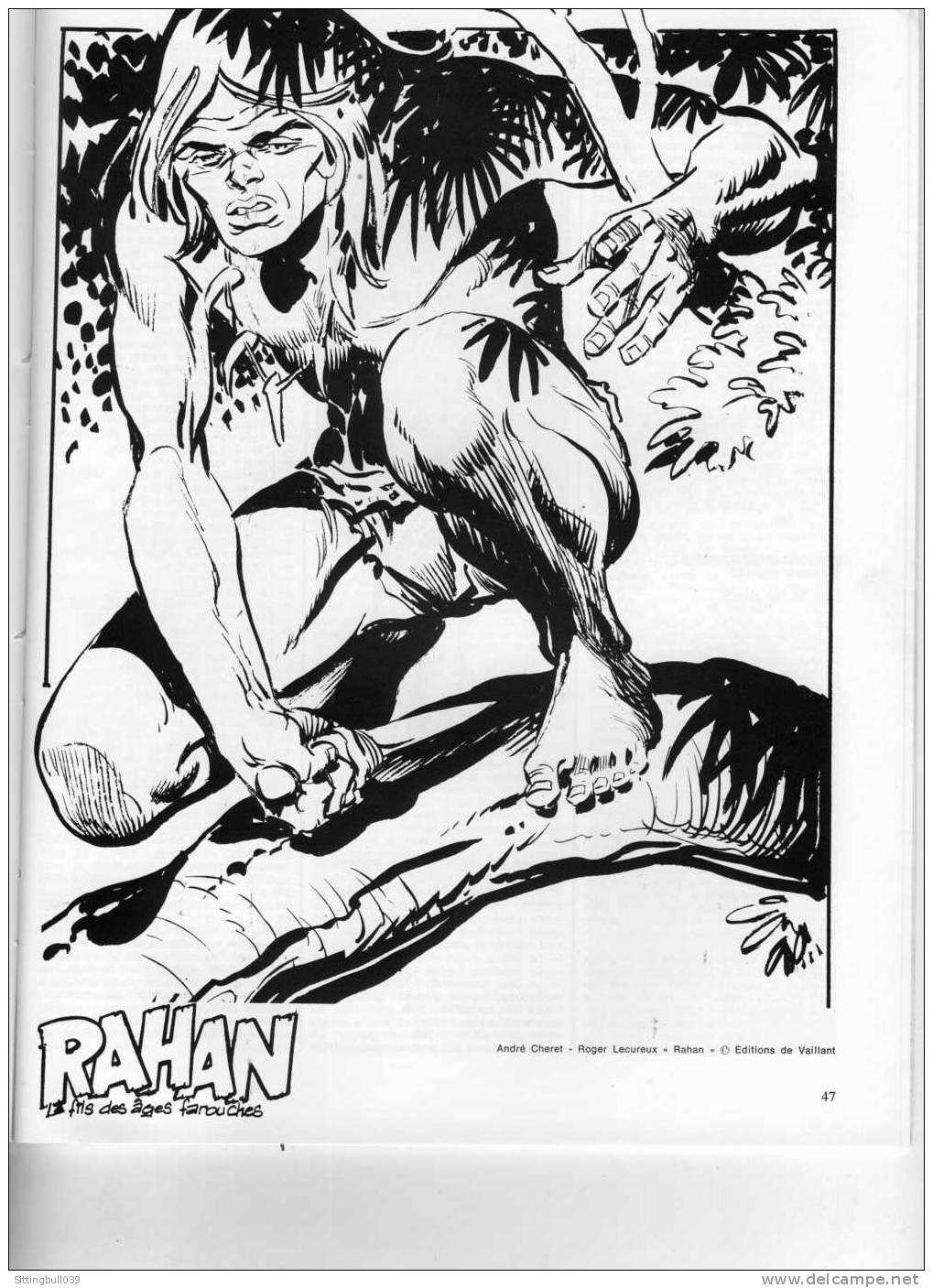 RAHAN ET André CHERET DANS PHENIX N° 44 DE MARS 1976. RARE !. 10 PAGES CONSACREES A RAHAN ET A SON AUTEUR. - Rahan