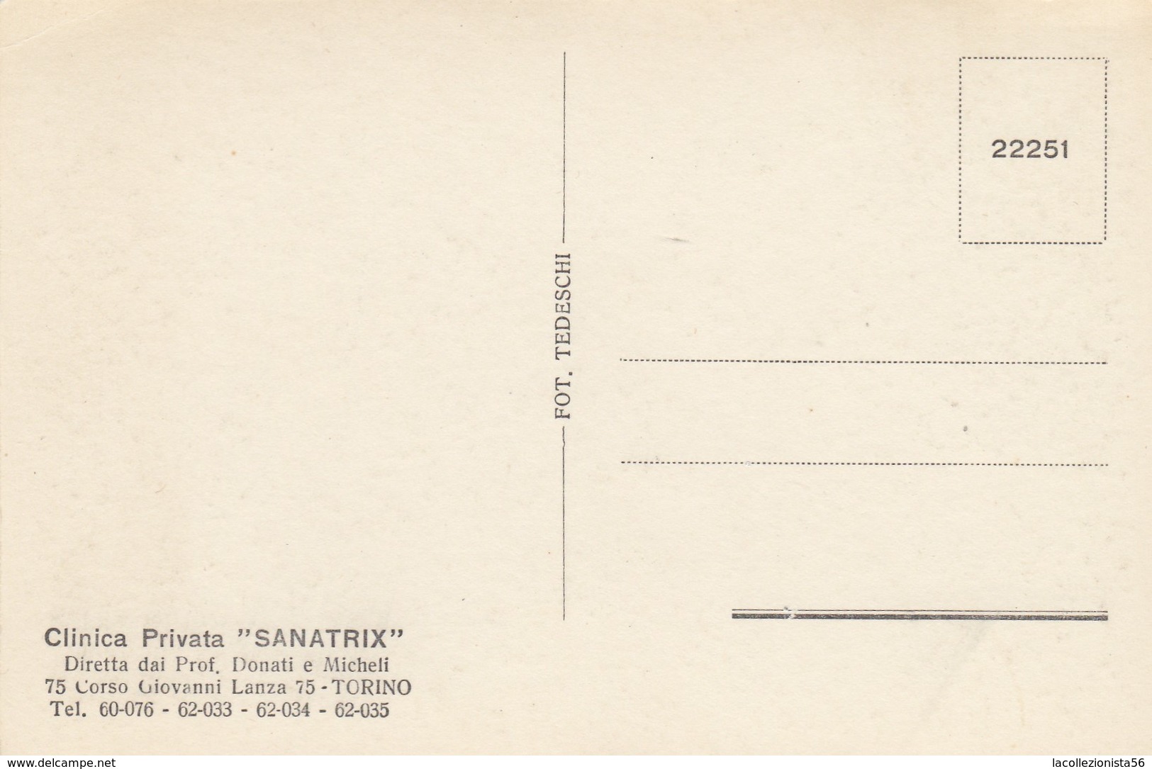 1480-TORINO-CLINICA PRIVATA "SANATRIX"-FP - Santé & Hôpitaux