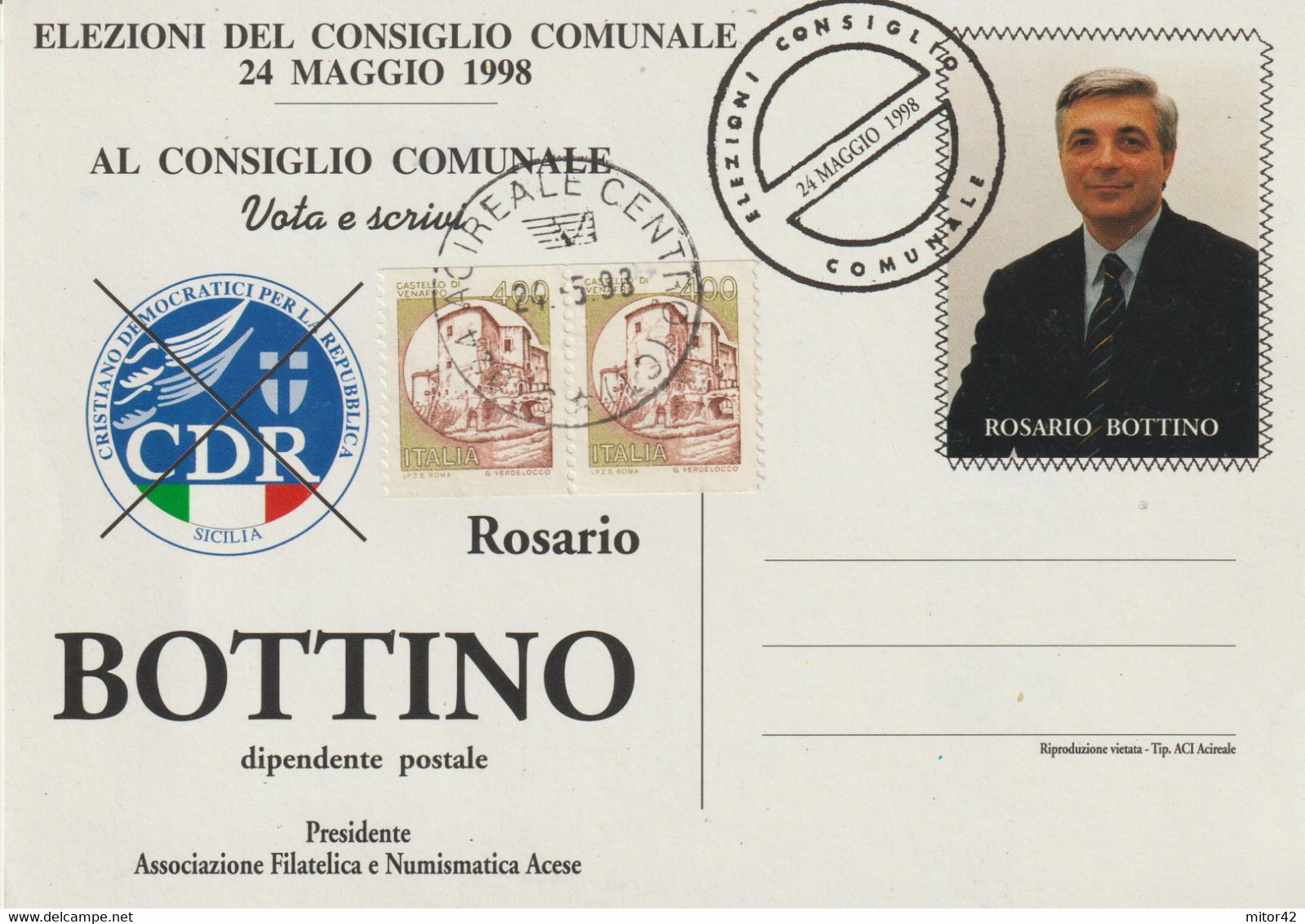 2-Politica-C.D.R-Rosario Bottino-Consiglio Comunale-Acireale - Parteien & Wahlen