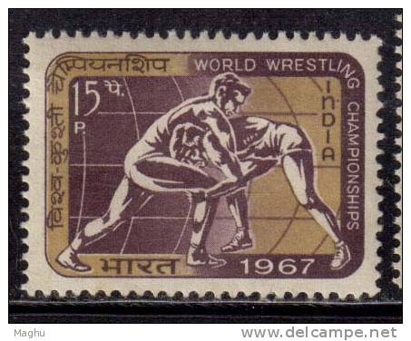 India MNH 1967, World Wrestling Championship, Sport., - Ungebraucht