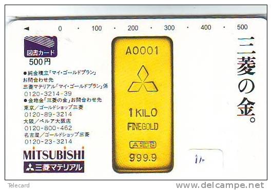 Télécarte Japon * D´OR * PHONECARD JAPAN * FINE GOLD * GOLDBARS  (11) TELEFONKARTE * 1 KILO FINEGOLD - Francobolli & Monete