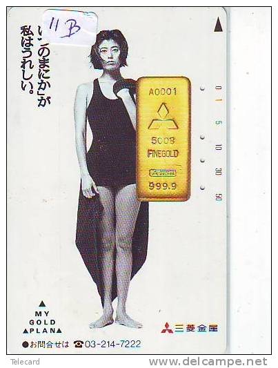 Télécarte Japon * D´OR * PHONECARD JAPAN * FINE GOLD * GOLDBARS  (11b) TELEFONKARTE * 1 KILO FINEGOLD - Timbres & Monnaies