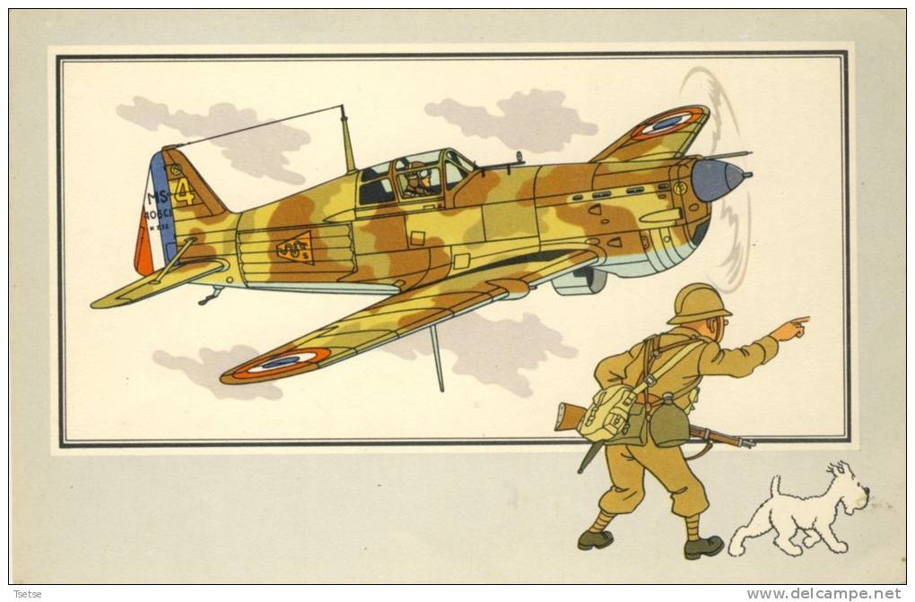 TINTIN Et L´Aviation De La Guerre 1939-45 - Morane-Saulnier MS -406  -1937 - France - Casterman 1954 - Hergé