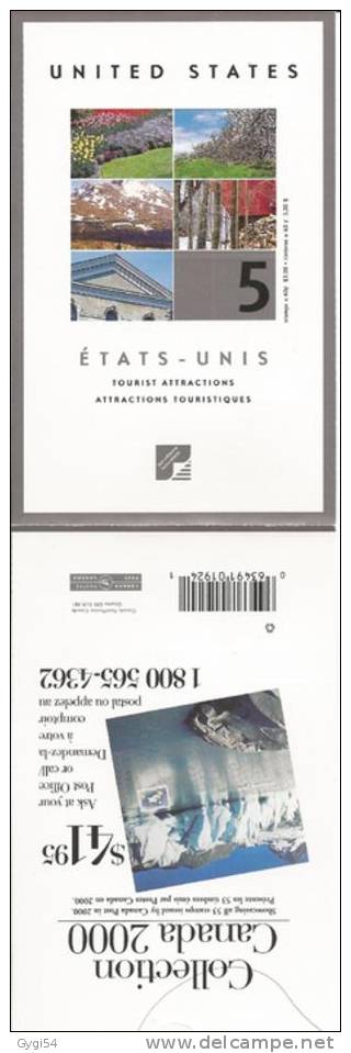 Etats Unis  Carnet  Attractions Touristiques - 1981-...