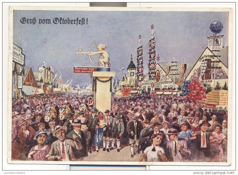 1490-GRUSS VOM OKTOBERFEST-1961-BIER-FG - Kirmes