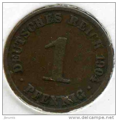 Allemagne Germany 1 Pfennig 1904 A J 10 KM 10 - 1 Pfennig