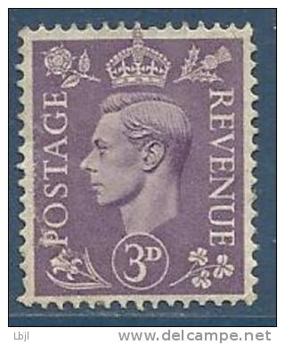 GRANDE BRETAGNE , 3 P , George VI , 1937 - 1947 , N° Y&T 214 A - Unused Stamps