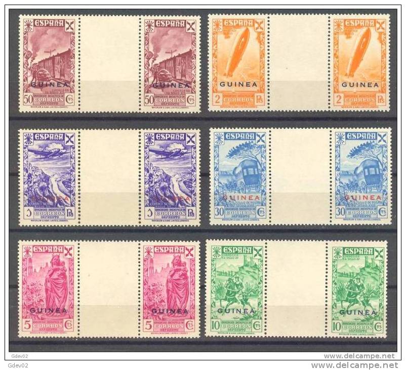 GUIBE12SCBL-2653TG.Guinee.Hist Oria  Del Correo. GUINEA. ESPAÑOLA.BENEFICENCIA.194     3.(Ed  12/7** Par) Sin Charnela. - Guinée Espagnole