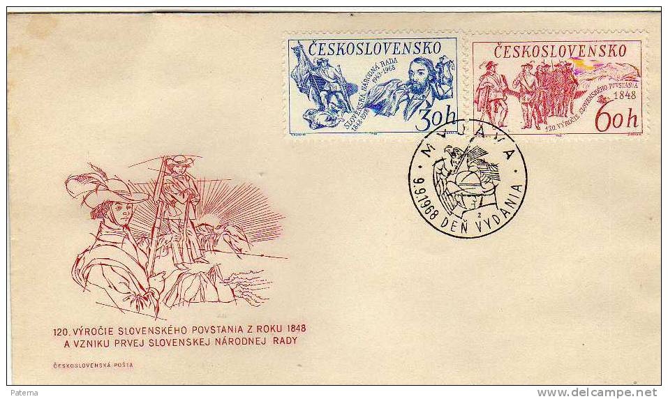 FDC  Myuava  1968,   Checoslovaquia, - FDC