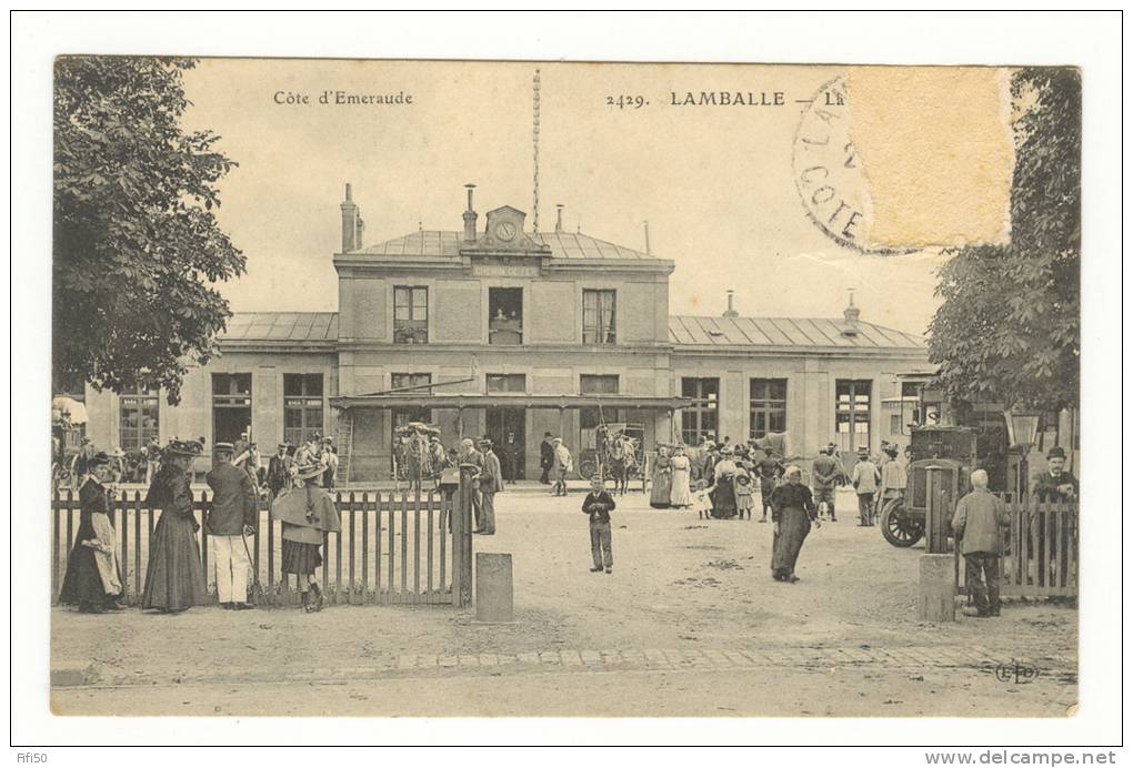 LAMBALLE 22 LA GARE Camion 1908 Belle Animation COTE D'EMERAUDE - Lamballe