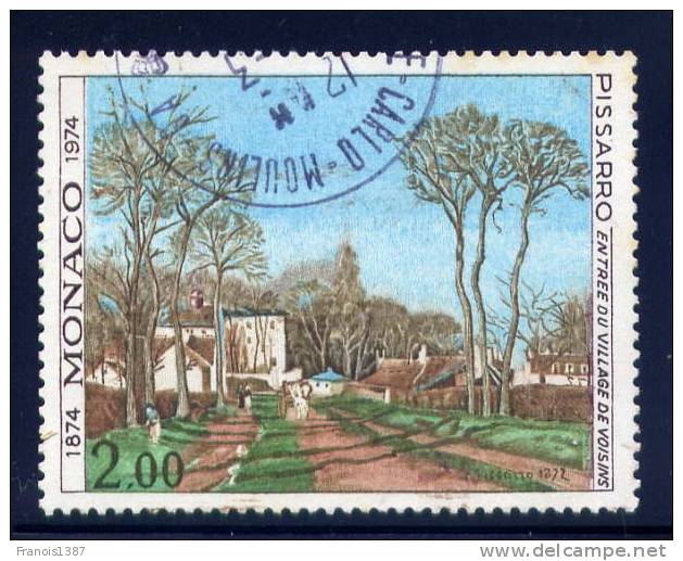 MONACO  N° 970 Oblitéré - Entrée Du Village De Voisins - Camille Pissarro - Used Stamps