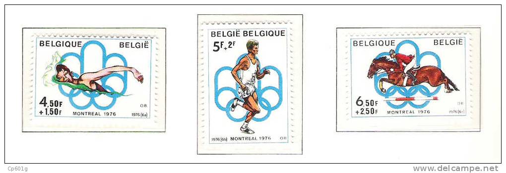 Belgique   JO Montreal 1976  Serie Complete   **  MNH - Ete 1976: Montréal