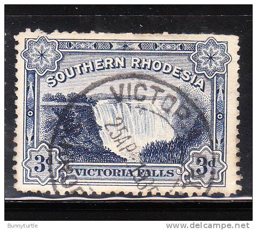 Southern Rhodesia 1932 Victoria Falls 3p Used - Rodesia Del Sur (...-1964)