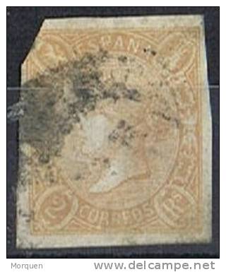 Sello 2 Reales Isabel II 1865,  Variedad Color, Num 73 Ab º - Used Stamps