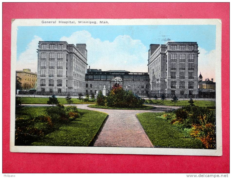 Canada > Manitoba > Winnipeg   General Hospital 1927 Cancel- -- - - -ref 539 - Winnipeg