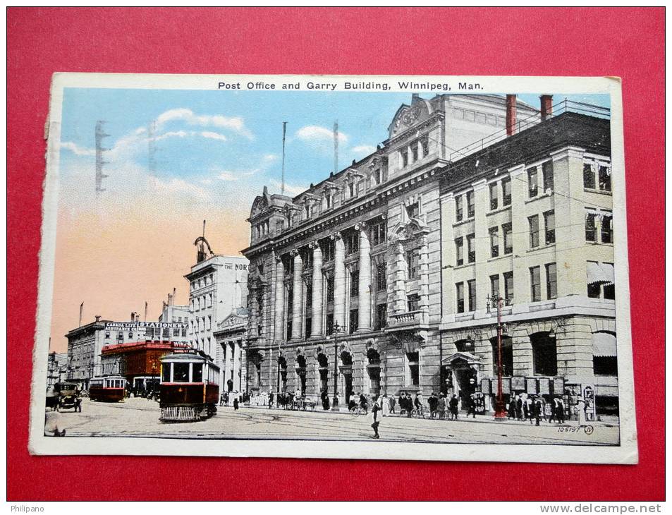 Canada > Manitoba > Winnipeg    Post Office & Garry Building Stamp Off  1922 Cancel-- - - -ref 539 - Winnipeg