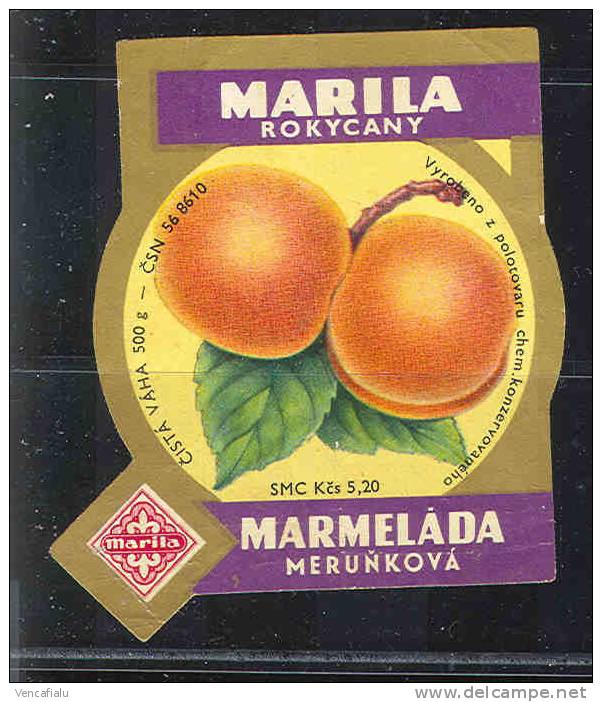 Czechoslovakia - Apricot Marmelade, MARILA In City Rokycany - Fruits & Vegetables