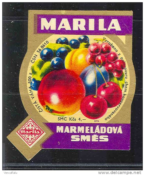 Czechoslovakia - Fruit Mix Marmelade, MARILA In City Rokycany - Fruits & Vegetables