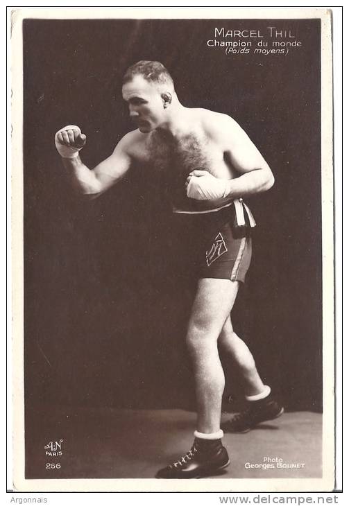 MARCEL THIL   Champion Du Monde  Poids Moyens - Boxing