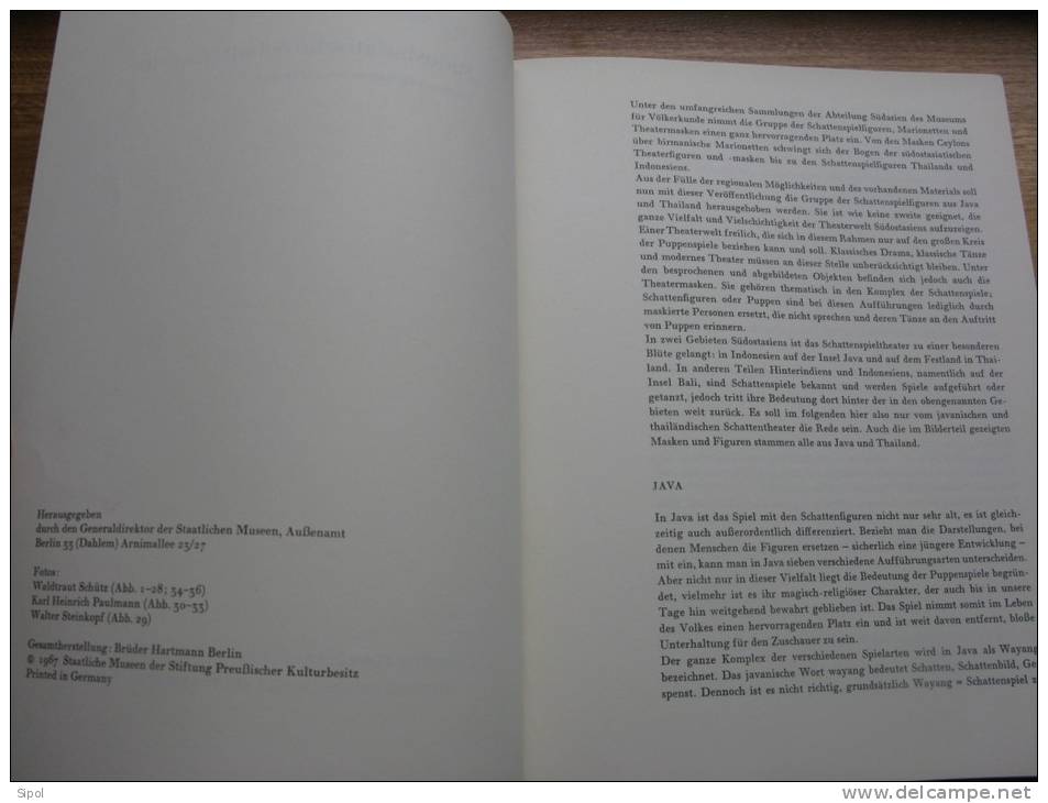 Südostasiatische Schattenspiele Bilderhefte Der Staatlichen Musen Berlin Stifung Preussischer Kulturbesitz 1967 - Kunstführer