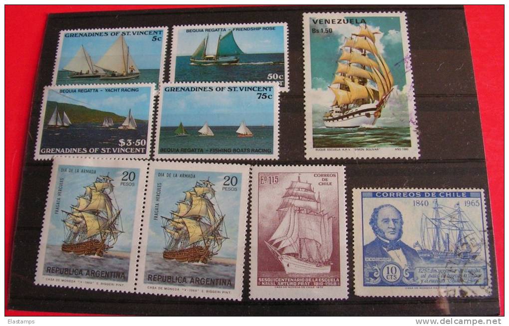 =Chile, Argentina, Venezuela, St Vincent,SCHIFE - Unused Stamps