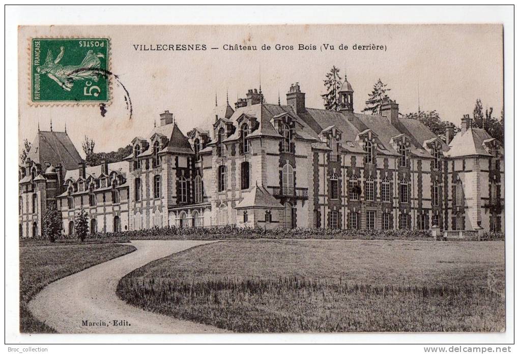 Villecresnes, Château De Gros Bois (vu De Derrière), 1907, éd. Marcin - Villecresnes