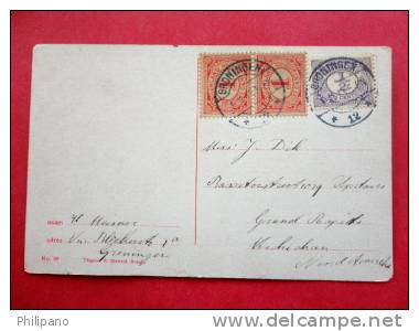 Netherlands > Groningen > Groningen-    Josef Israelstr  Hoek Friesche Straatweg 1913 Cancel   ----    ----   Ref 542 - Groningen