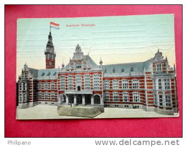 Netherlands > Groningen > Groningen-    Academie 1912 Cancel   ----   Ref 542 - Groningen