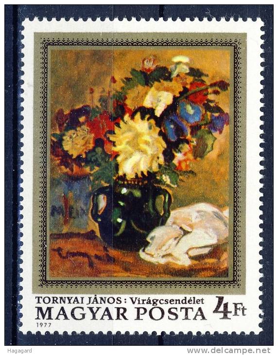 ##Hungary 1977. Painting. Flowers. Michel  3197A. MNH(**) - Neufs