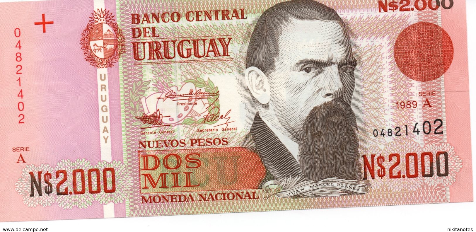 URUGUAY 2000  1989 P68 UNC See Scan - Uruguay