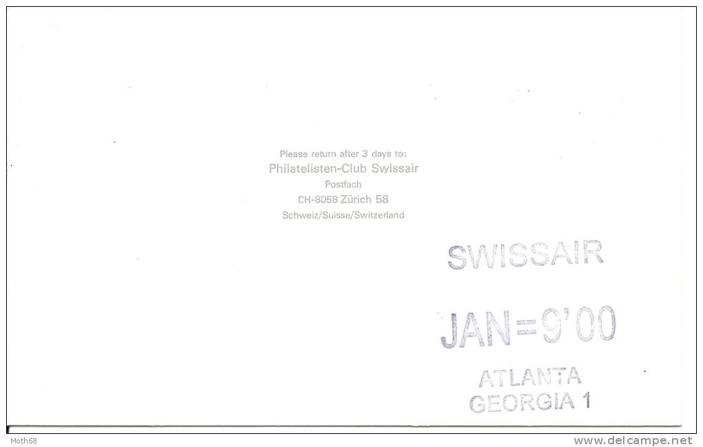 2000 Sonderflug B 747 Jumbo Letzte Rotation Zürich - Atlanta - Erst- U. Sonderflugbriefe