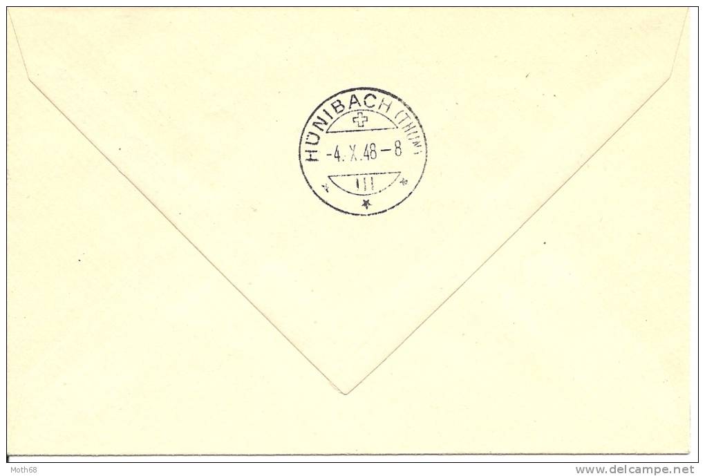 1948 F44 Farbänderung Der Landschaftsbilder Ausgabe 1941 Stempel "BERNE" - FDC