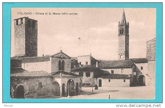 FOLIGNO CARTOLINA FORMATO PICCOLO VIAGGIATA NEL 1912 - Foligno