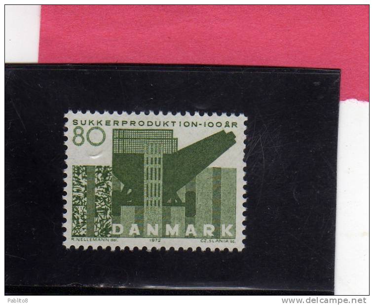 DANEMARK DANMARK DENMARK DANIMARCA 1972 CENTENARY OF DANISH SUGAR PRODUCTION 80o MNH - Neufs