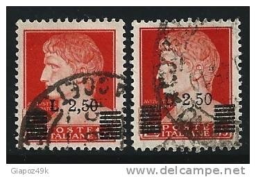 ● ITALIA - LUOGOTENENZA 1945 - Soprastampato - N.° 523 Usati, Serie Completa - Cat. ? € - Lotto N. 861 - Gebraucht