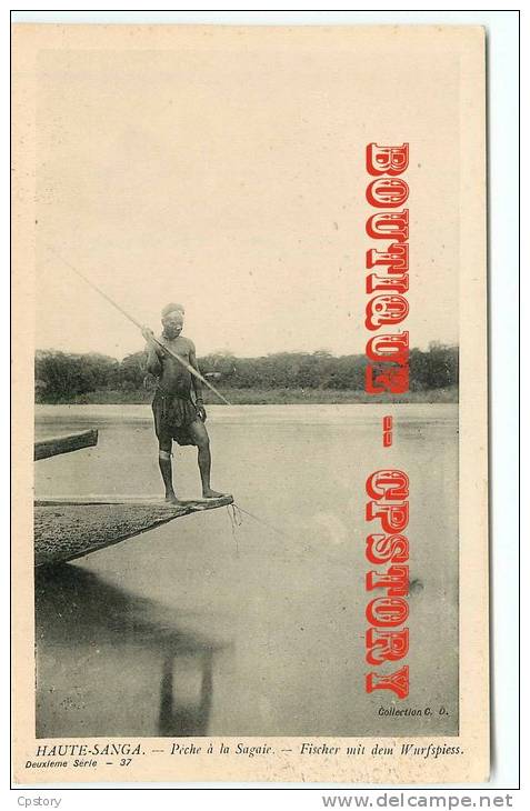 HAUTE SANGA - Peche à La Sagaie - Pecheur à La Lance - Fischer Mit Dem Wurfspiess - Dos Scané - Central African Republic