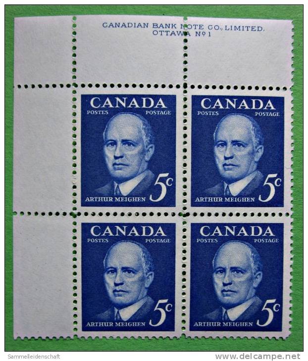 Briefmarken Kanada Canada 1961 Zusammendruck Mit Eckrand Gummiert Postfrisch Selten. - Blocks & Kleinbögen