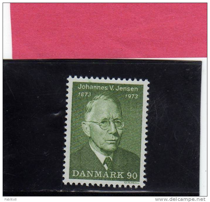 DANEMARK DANMARK DENMARK DANIMARCA 1973 Johannes Vilhelm JENSEN 1873-1950 Lyric Poet And Novelist 90o - Unused Stamps