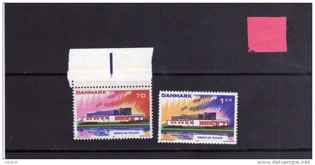 DANEMARK DANMARK DENMARK DANIMARCA 1973 NORDIC HOUSE NORDENS HAUS CASE NORDICHE MNH - Unused Stamps