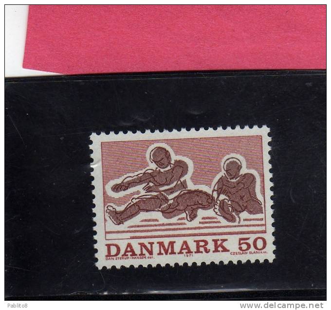 DANEMARK DANMARK DENMARK DANIMARCA 1971 SPORT GYMNASTICS GINNASTICA ORE 50o MNH - Neufs