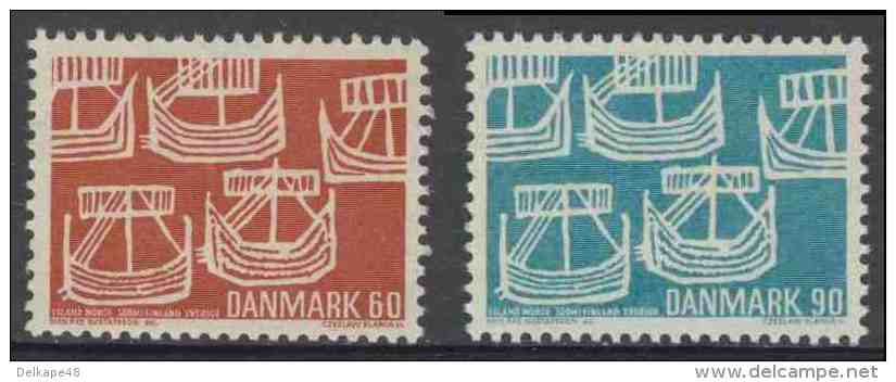 Danmark Denmark Dänemark 1969 Mi 475 /6 YT 485 /6 ** Viking Ships - 50th Ann. Nothern Countries´Union / Postverwaltungen - Nuovi