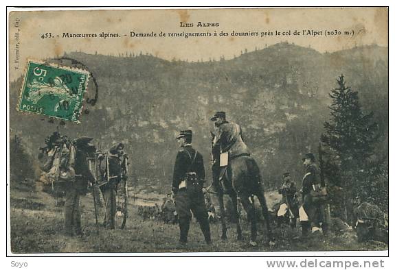 Manoeuvre Alpine Demande Renseignement A Douaniers Col De L' Alpet  V. Fournier Gap - Douane