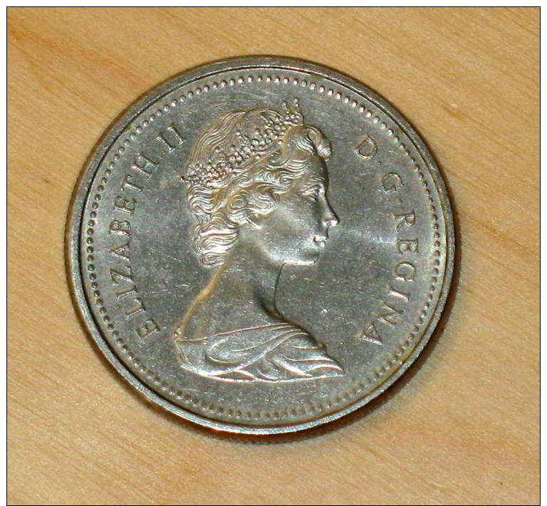 1975 CANADA CIRCULATED ONE DOLLER ($1.00) VOYAGEUR XF COIN (KM# 76.2) - Canada