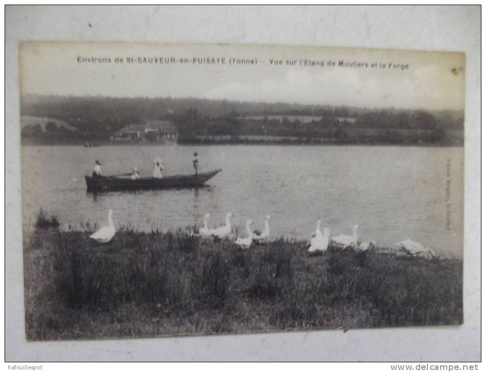 Cp St Sauveur En Puisaye Vue Sur L'etang De Moutiers Et La Forge - Saint Sauveur En Puisaye