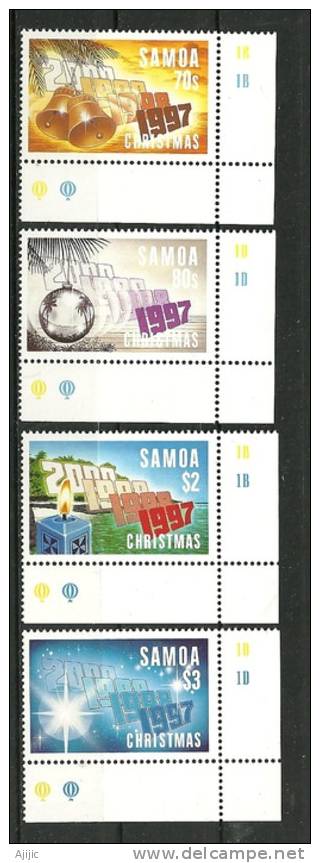 Noël 1997 .  Yv.# 862/65 .   4 T-p Neufs ** .   COTE 7.00 € - Samoa