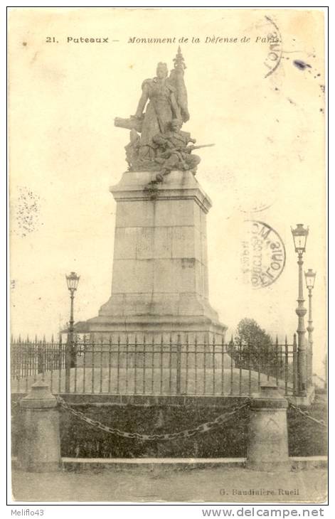 92/CPA - Puteaux- Monument De La Défense De Paris - Puteaux