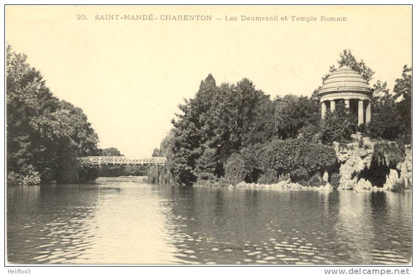 94/CPA - Saint Mandé - Charenton - Lac Daumesnil Et Temple Romain - Saint Mande