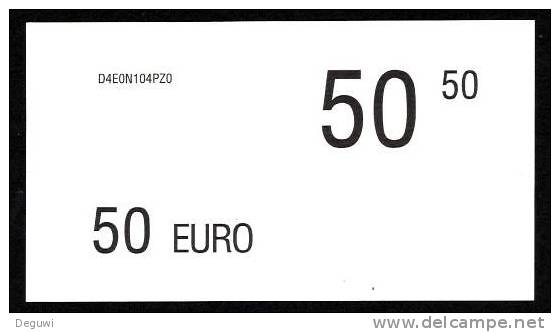 Test Note "GLORY, Japan", Testnote, 50 EURO, Eins. Druck, RRRRR, UNC - Other & Unclassified